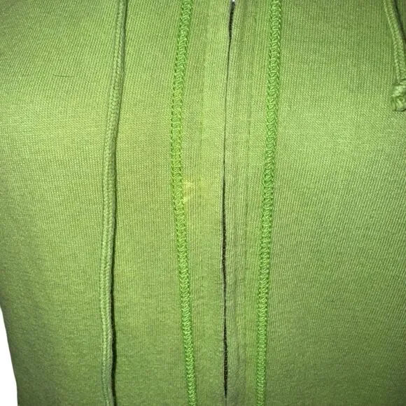 American Eagle Solid Green Women's Hoodie pockets cozy light weight 2000’s L - Picture 6 of 12